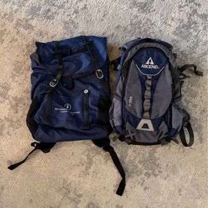 Ascend Navy and Gray Camel Backpack Duo
